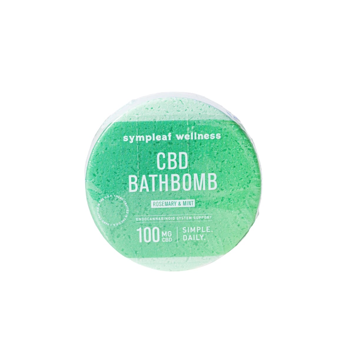 Sympleaf 100mg CBD Bath Bomb Puck - Rosemary Mint