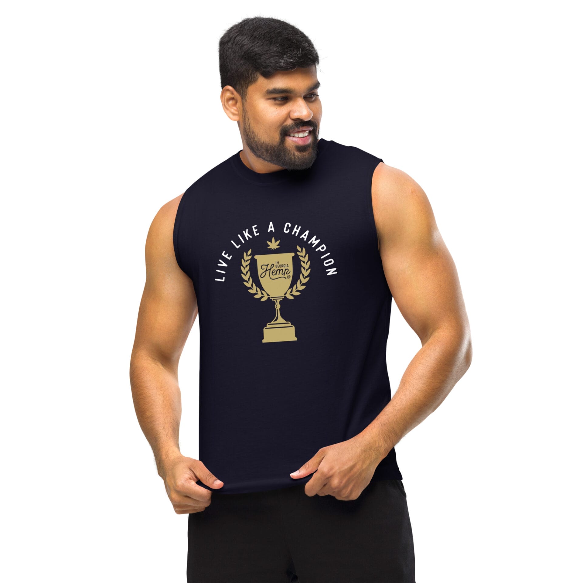 Champion muscle best sale tee shirts