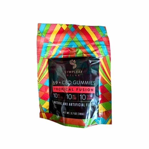 10mg Delta 9 + 10mg CBD 1:1 Gummies - Tropical Fusion - 10ct Bag