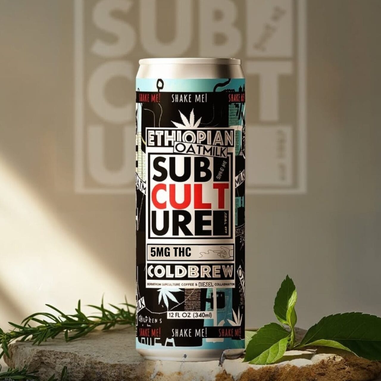SubCulture THC-Infused Cold Brew with Oat Milk 5mg THC