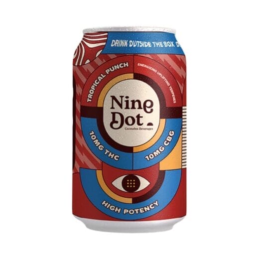 Nine Dot Tropical Punch 10mg THC + 10mg CBG —4-Pack